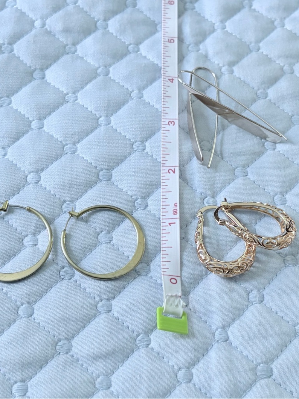 3 pair gold  Women's Earrings various styles
